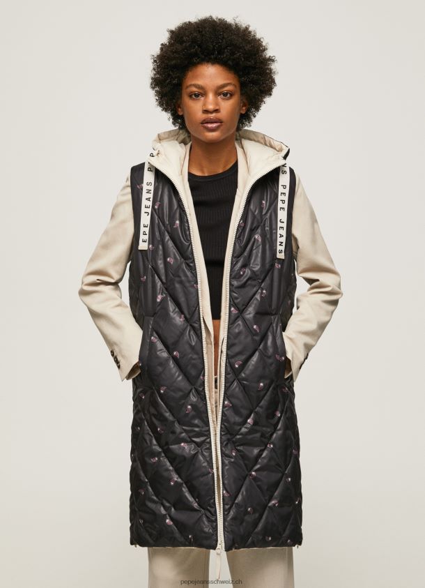 Wendbare wattierte Weste Frauen Pepe Jeans multi 84XH6T122