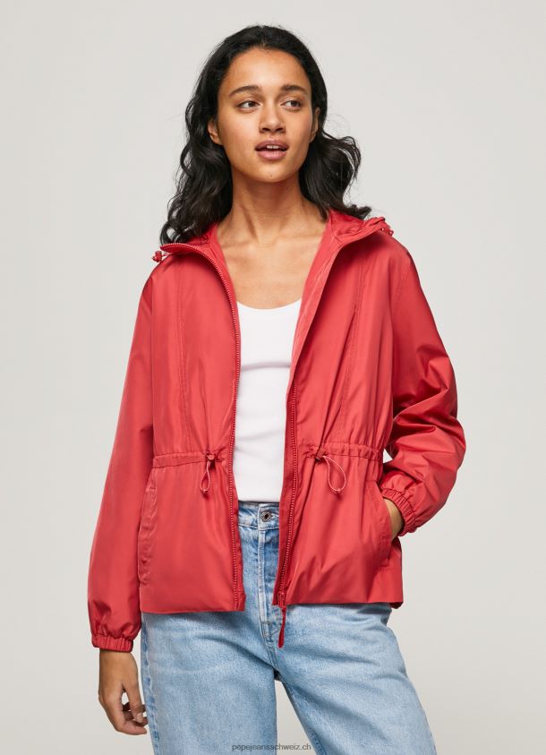 Windjacke mit Kapuze Frauen Pepe Jeans studiorot 84XH6T129