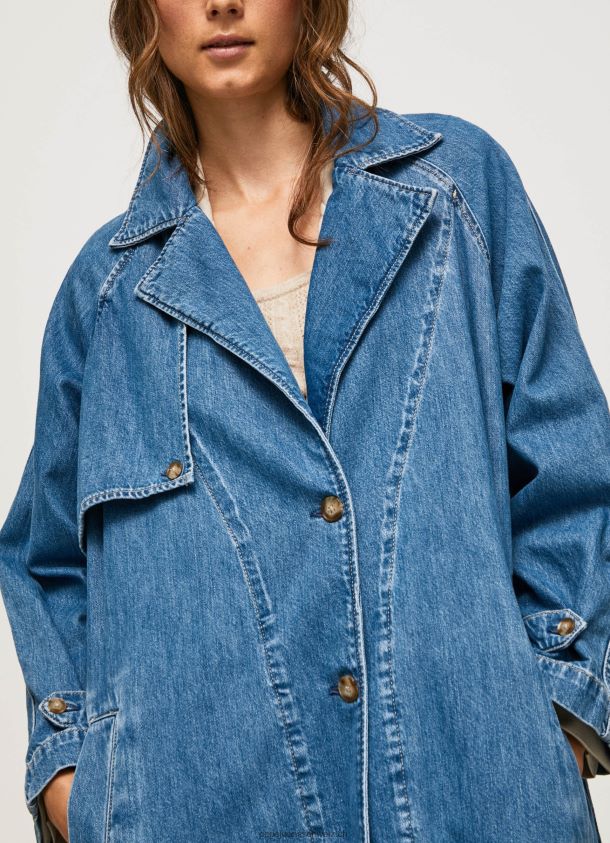 übergroßer Denim-Trenchcoat Frauen Pepe Jeans Denim 84XH6T108