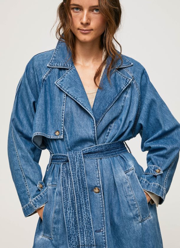 übergroßer Denim-Trenchcoat Frauen Pepe Jeans Denim 84XH6T108
