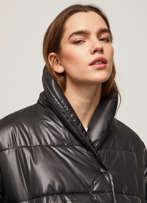 glänzende wattierte Daunenjacke Frauen Pepe Jeans Schwarz 84XH6T123