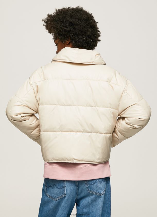 glänzende wattierte Daunenjacke Frauen Pepe Jeans polieren 84XH6T124