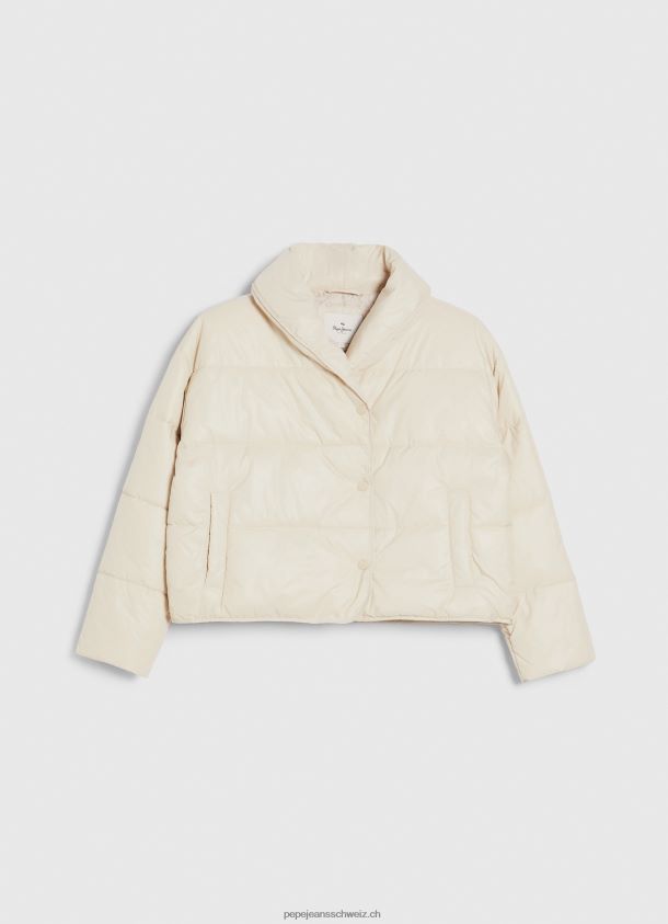 glänzende wattierte Daunenjacke Frauen Pepe Jeans polieren 84XH6T124