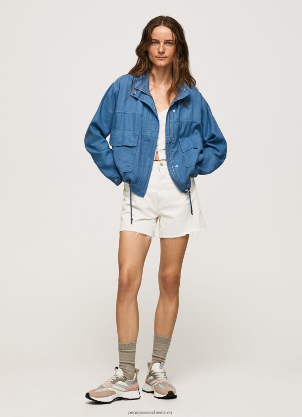 locker geschnittene Leinenjacke Frauen Pepe Jeans Chambray 84XH6T128