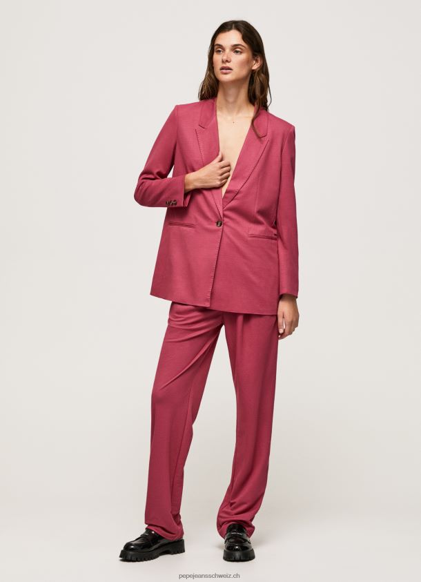schlichter Blazer mit Schulterpolstern Frauen Pepe Jeans dunkel erröten 84XH6T112