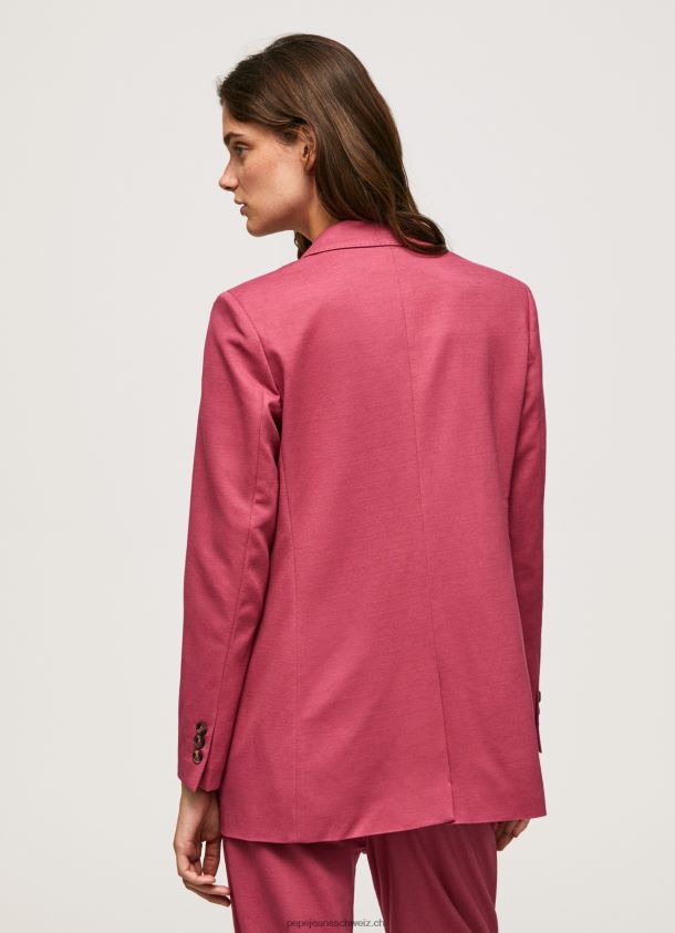 schlichter Blazer mit Schulterpolstern Frauen Pepe Jeans dunkel erröten 84XH6T112