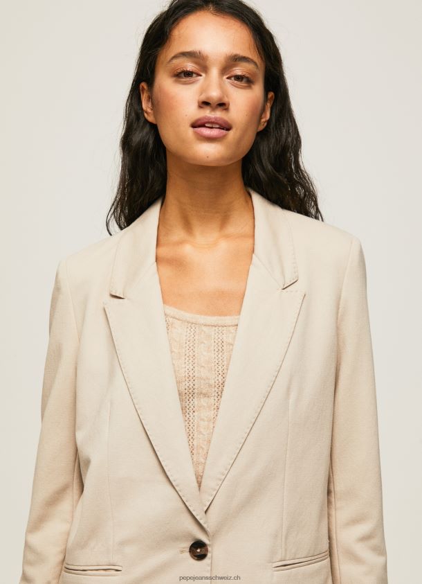 schlichter Blazer mit Schulterpolstern Frauen Pepe Jeans polieren 84XH6T134