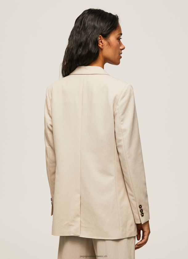 schlichter Blazer mit Schulterpolstern Frauen Pepe Jeans polieren 84XH6T134