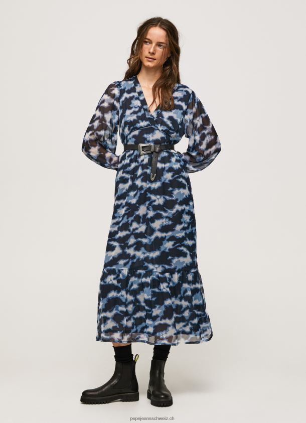 Blita bedrucktes Midikleid Frauen Pepe Jeans multi 84XH6T194
