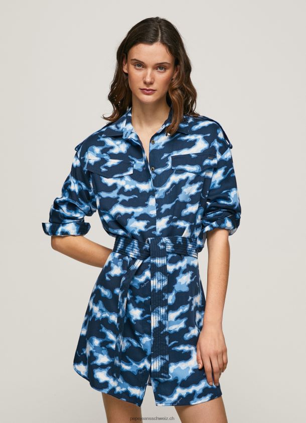 Burnet kurzes Camouflage-Kleid Frauen Pepe Jeans multi 84XH6T173