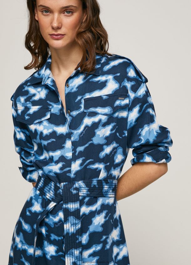 Burnet kurzes Camouflage-Kleid Frauen Pepe Jeans multi 84XH6T173