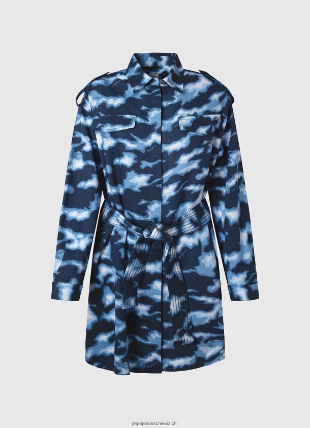 Burnet kurzes Camouflage-Kleid Frauen Pepe Jeans multi 84XH6T173