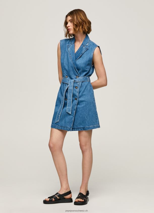 Carmen kurzes Jeanskleid Frauen Pepe Jeans Denim 84XH6T154