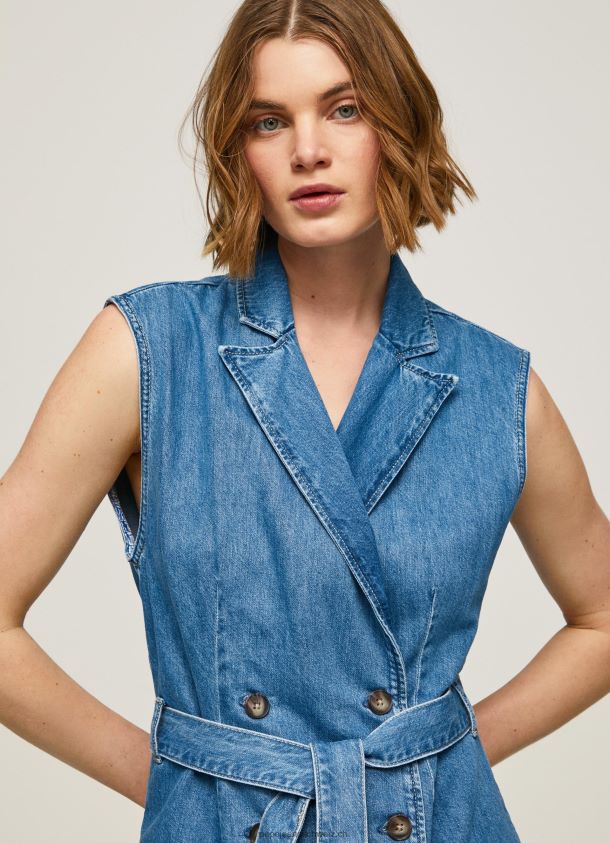 Carmen kurzes Jeanskleid Frauen Pepe Jeans Denim 84XH6T154