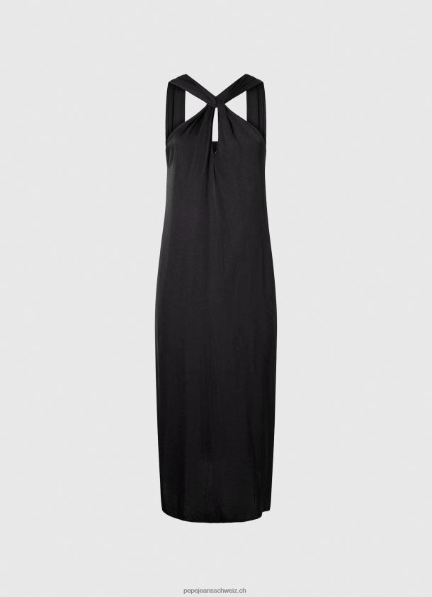 Casey schlichtes Satinkleid Frauen Pepe Jeans Schwarz 84XH6T186