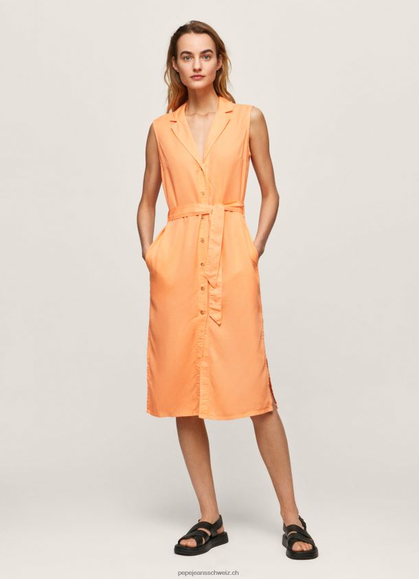 Kleid mit Reverskragen Frauen Pepe Jeans Pfirsich 84XH6T212