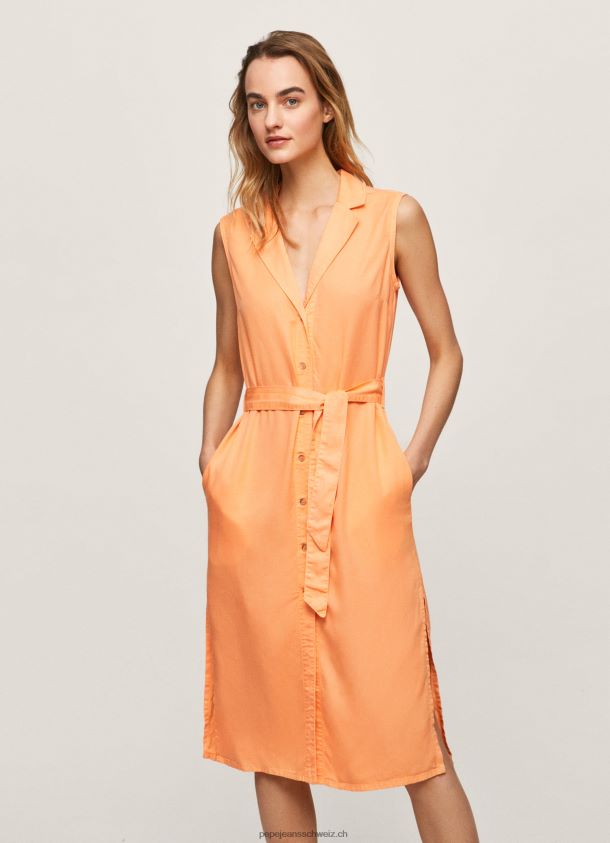 Kleid mit Reverskragen Frauen Pepe Jeans Pfirsich 84XH6T212