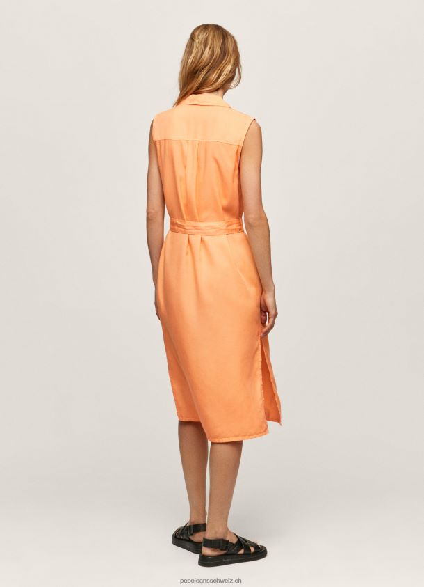 Kleid mit Reverskragen Frauen Pepe Jeans Pfirsich 84XH6T212