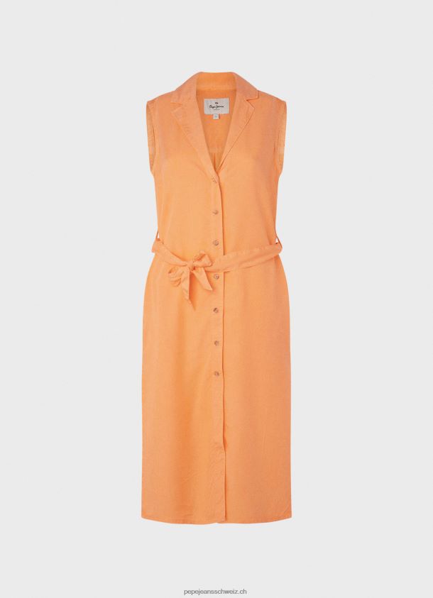 Kleid mit Reverskragen Frauen Pepe Jeans Pfirsich 84XH6T212