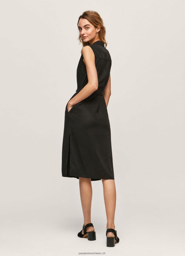 Kleid mit Reverskragen Frauen Pepe Jeans Schwarz 84XH6T224