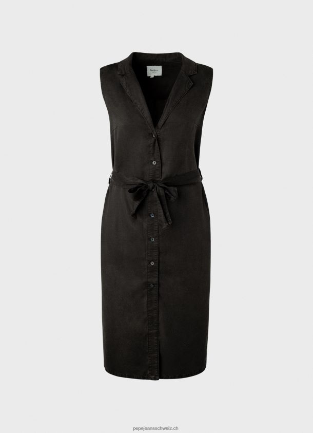 Kleid mit Reverskragen Frauen Pepe Jeans Schwarz 84XH6T224
