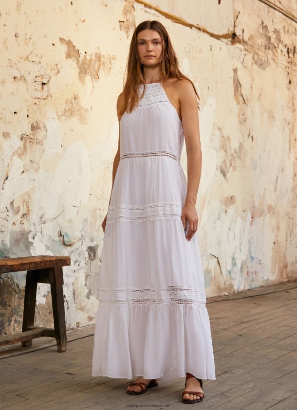 Kleid mit gestickten Details Frauen Pepe Jeans Weiss 84XH6T219
