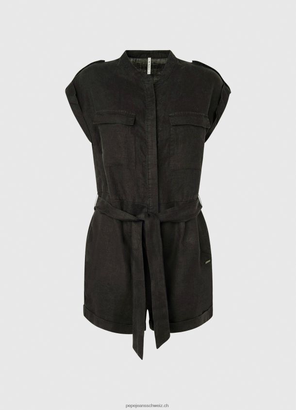 Kurzer Overall mit Gürtel Frauen Pepe Jeans Schwarz 84XH6T177