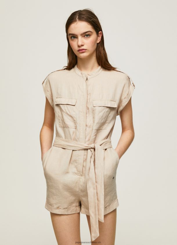 Kurzer Overall mit Gürtel Frauen Pepe Jeans Stein 84XH6T176