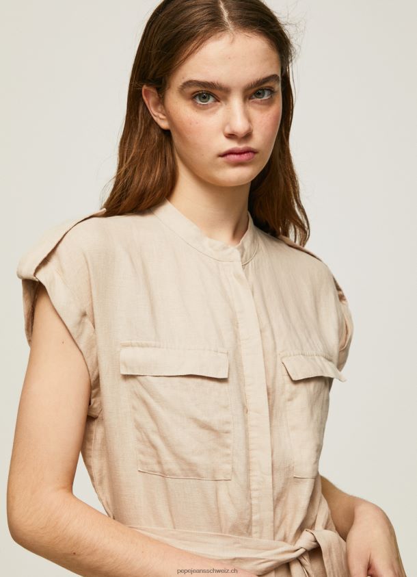 Kurzer Overall mit Gürtel Frauen Pepe Jeans Stein 84XH6T176