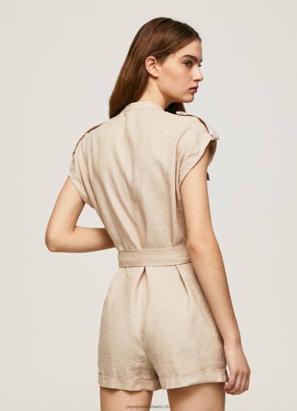 Kurzer Overall mit Gürtel Frauen Pepe Jeans Stein 84XH6T176