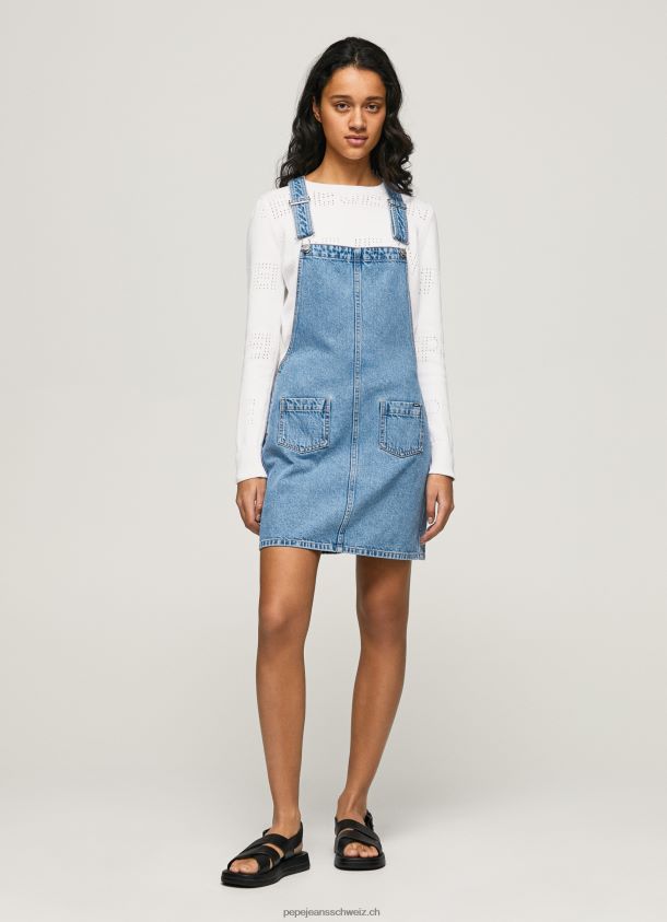 Latzkleid aus Denim Frauen Pepe Jeans Denim 84XH6T162