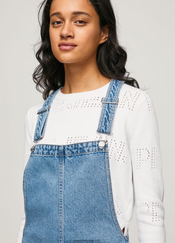 Latzkleid aus Denim Frauen Pepe Jeans Denim 84XH6T162