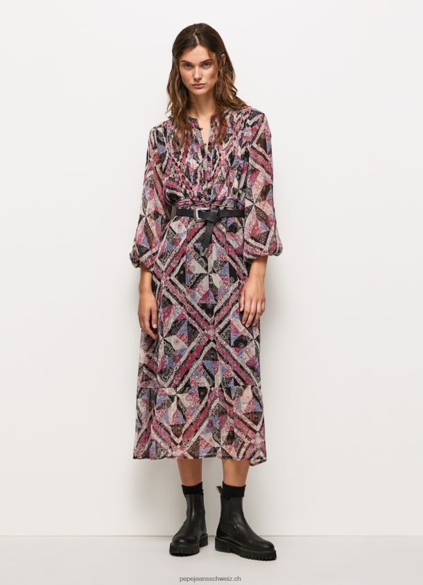 Midikleid mit Paisley-Details Frauen Pepe Jeans multi 84XH6T180