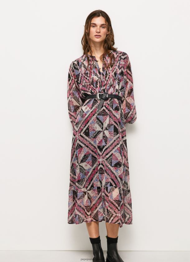 Midikleid mit Paisley-Details Frauen Pepe Jeans multi 84XH6T180
