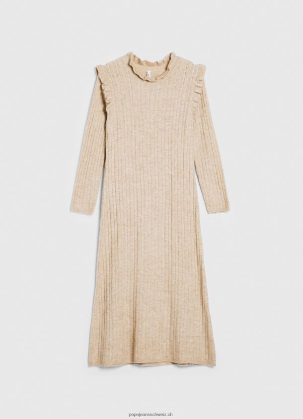 Midikleid mit Zopfmuster Frauen Pepe Jeans polieren 84XH6T206