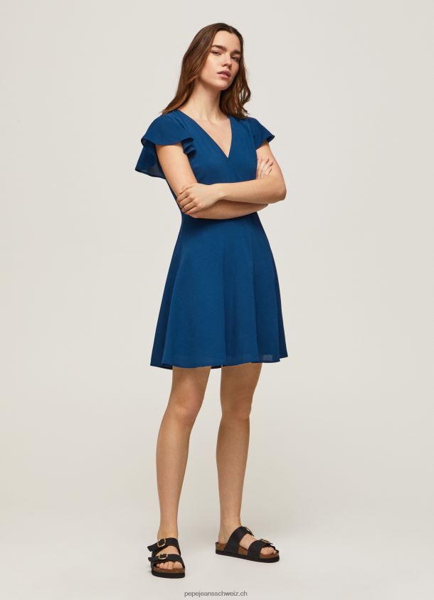 Patrizia Kleid mit überkreuztem Kragen Frauen Pepe Jeans Ozean 84XH6T197