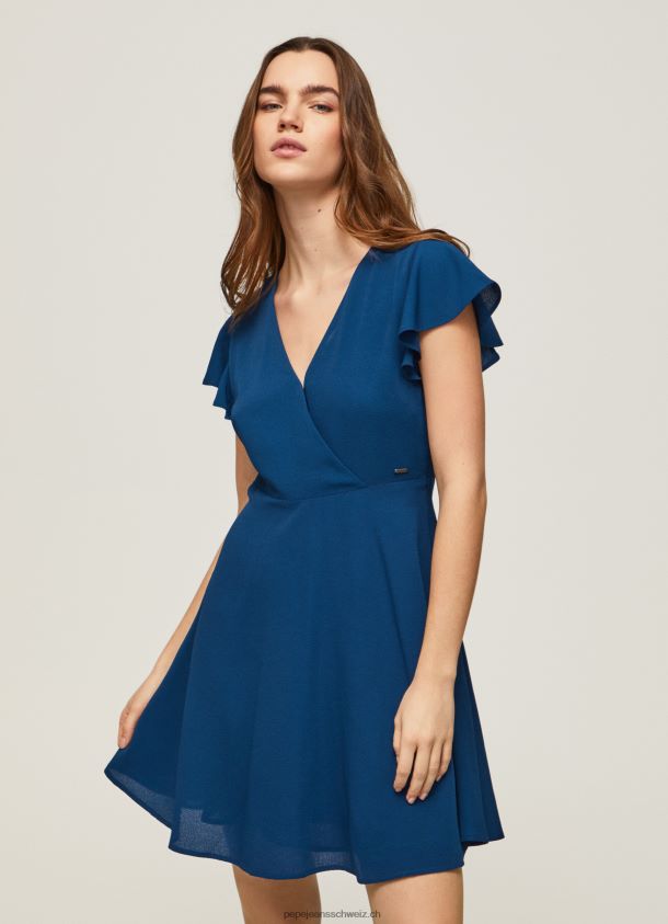 Patrizia Kleid mit überkreuztem Kragen Frauen Pepe Jeans Ozean 84XH6T197