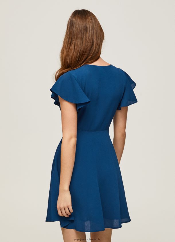 Patrizia Kleid mit überkreuztem Kragen Frauen Pepe Jeans Ozean 84XH6T197