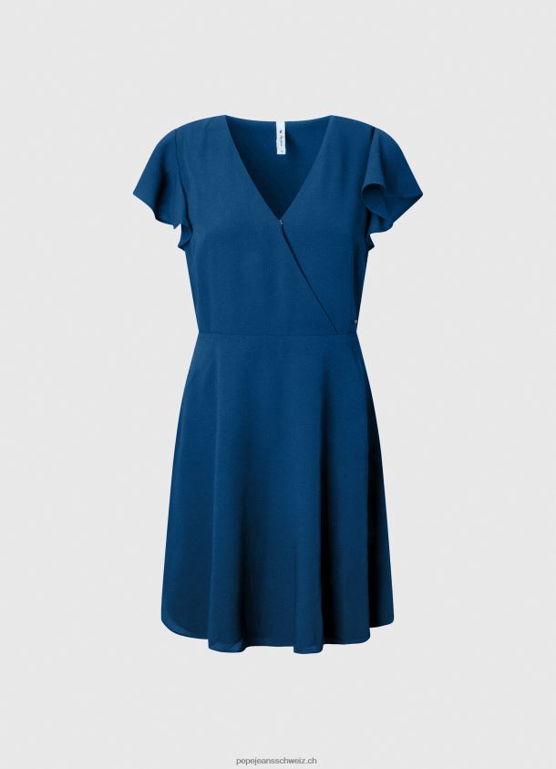 Patrizia Kleid mit überkreuztem Kragen Frauen Pepe Jeans Ozean 84XH6T197