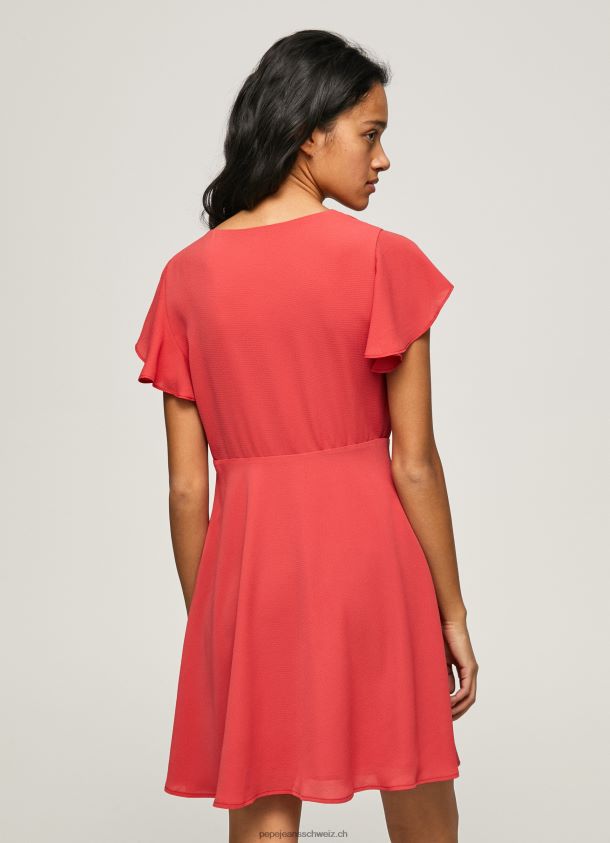 Patrizia Kleid mit überkreuztem Kragen Frauen Pepe Jeans studiorot 84XH6T166
