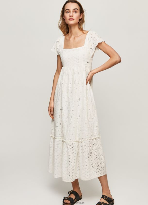 Peri Baumwollkleid Frauen Pepe Jeans Weiss 84XH6T217