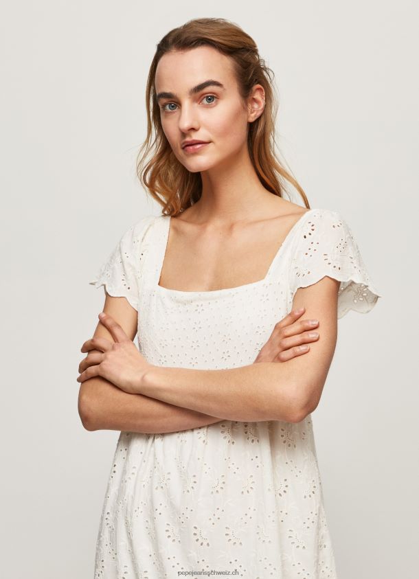 Peri Baumwollkleid Frauen Pepe Jeans Weiss 84XH6T217