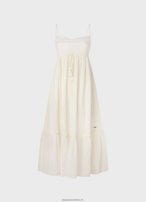 Prue Baumwoll-Dobby-Kleid Frauen Pepe Jeans Weiss 84XH6T221