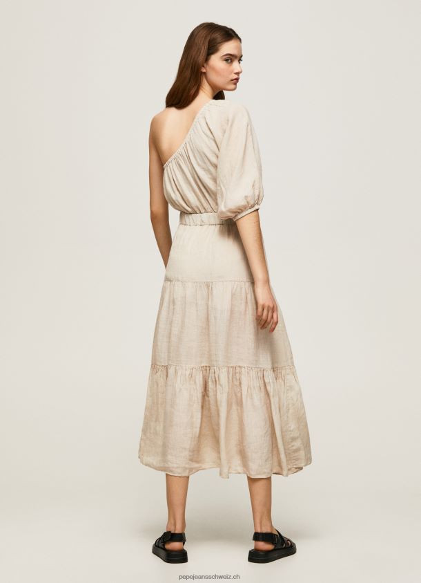 Pua asymmetrisches Leinenkleid Frauen Pepe Jeans Stein 84XH6T202