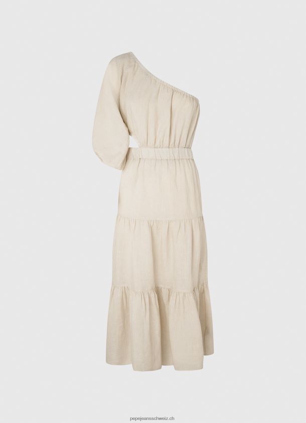 Pua asymmetrisches Leinenkleid Frauen Pepe Jeans Stein 84XH6T202