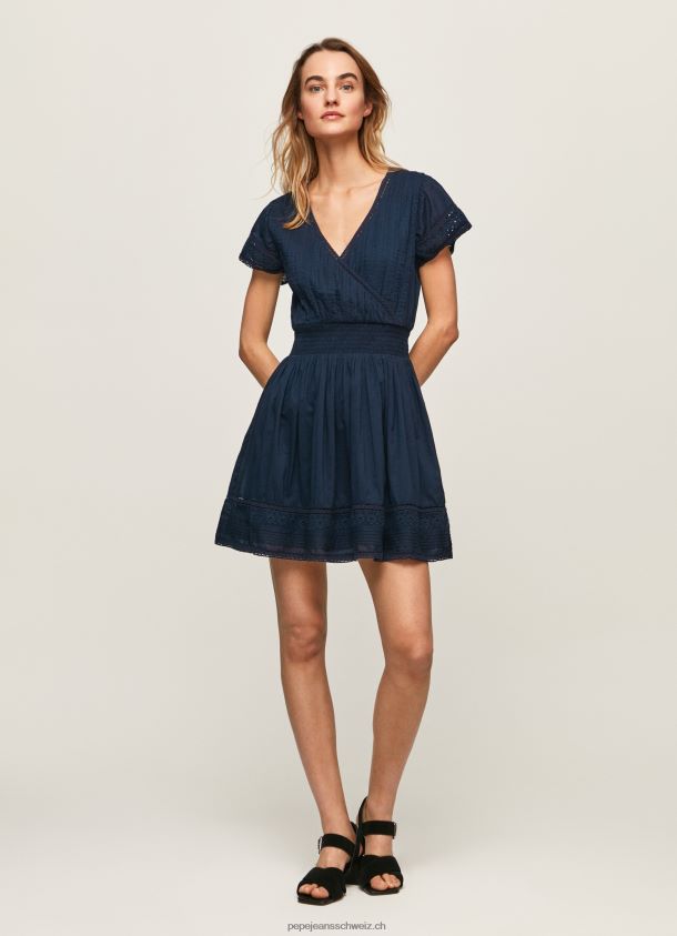 besticktes Kleid aus Baumwolle Frauen Pepe Jeans dulwich 84XH6T220