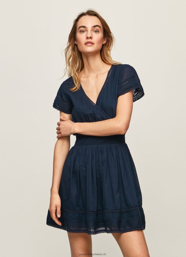 besticktes Kleid aus Baumwolle Frauen Pepe Jeans dulwich 84XH6T220