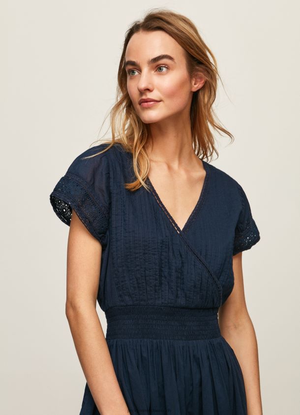 besticktes Kleid aus Baumwolle Frauen Pepe Jeans dulwich 84XH6T220