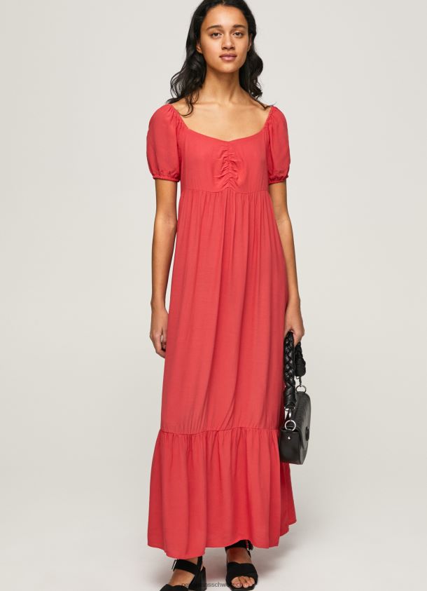 fließendes Kleid Frauen Pepe Jeans studiorot 84XH6T150