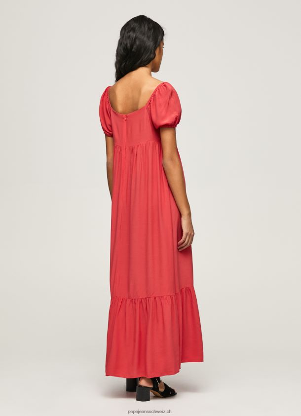 fließendes Kleid Frauen Pepe Jeans studiorot 84XH6T150